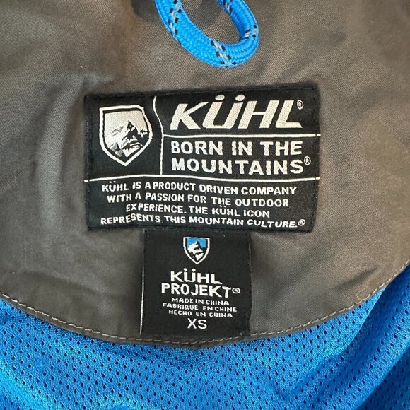 Kuhl Women's Sz XS Projekt Jacket Full Zip Hooded Dynawax Water Resistant Gray - Picture 13 of 14